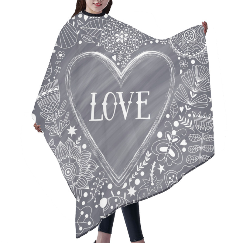 Personality  Valentines Day Greeting Card Hair Cutting Cape