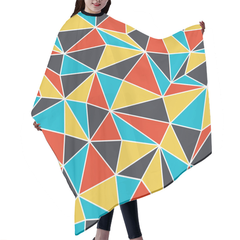 Personality  Geometric Pattern In Retro Style  Hair Cutting Cape