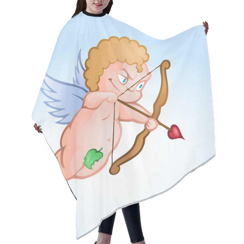 Personality  Angel Cupid. Vector Illustration. Hair Cutting Cape