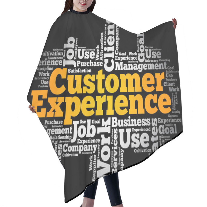 Personality  Customer Experience Word Cloud Hair Cutting Cape