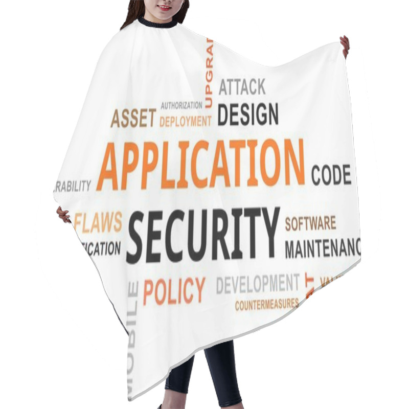 Personality  Word Cloud - Application Security Hair Cutting Cape