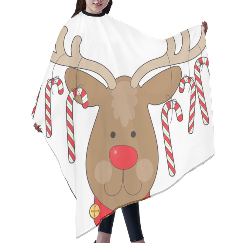 Personality  Reindeer Ornaments Hair Cutting Cape