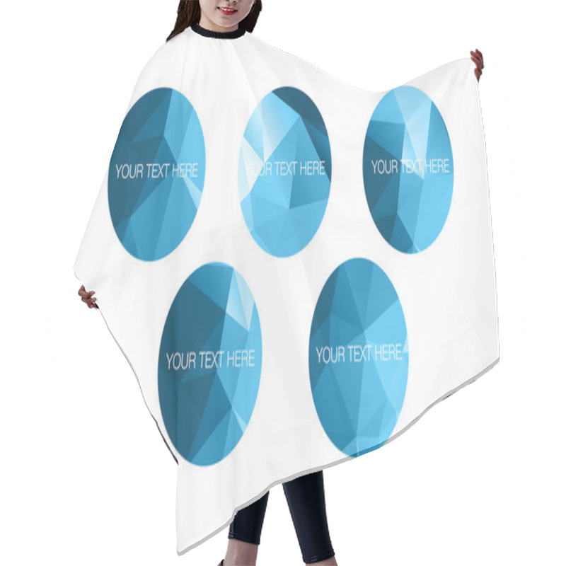 Personality  Low Poly Circles Hair Cutting Cape