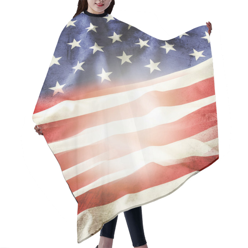 Personality  American Flag Hair Cutting Cape