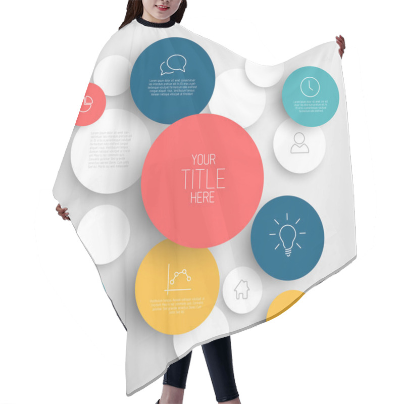 Personality  Vector Abstract Circles Infographic Template Hair Cutting Cape