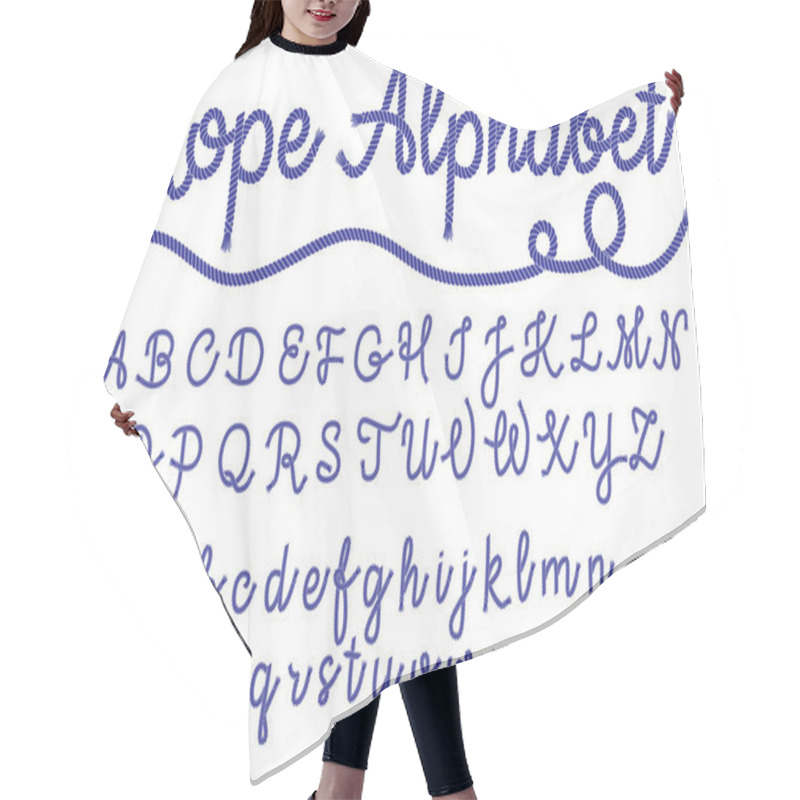 Personality  Sea Style Rope Characters Font Hair Cutting Cape