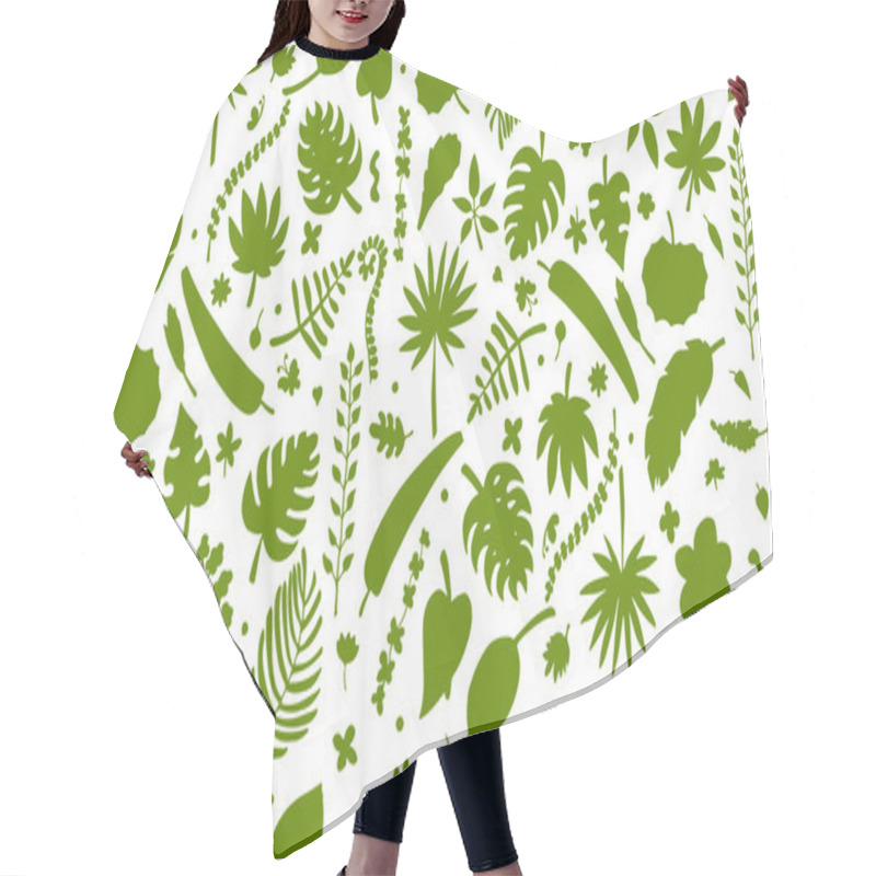 Personality  Tropical Plants, Seamless Pattern Hair Cutting Cape