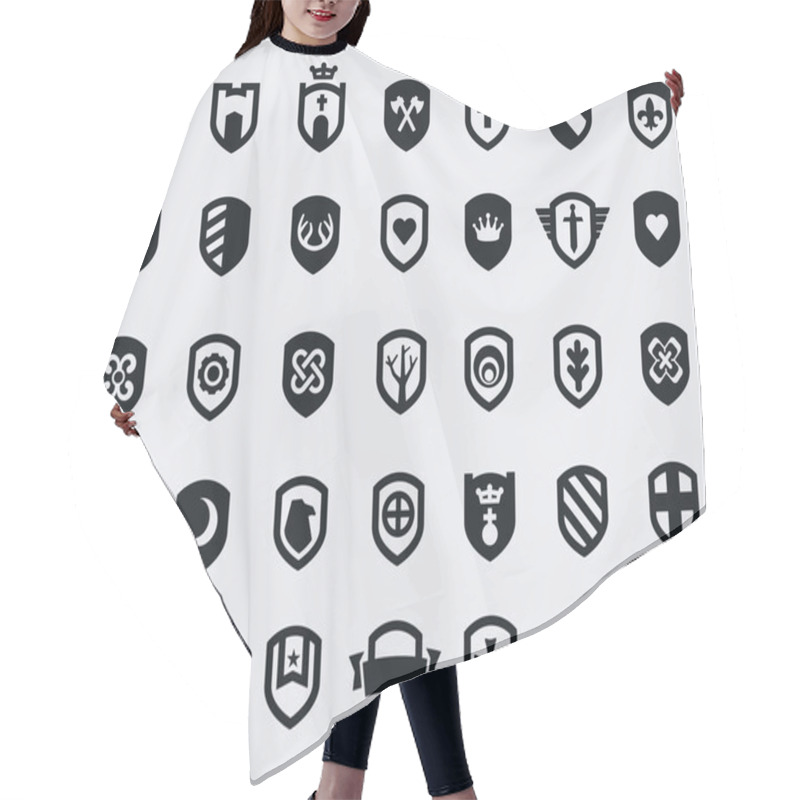 Personality  Shield Icons Hair Cutting Cape