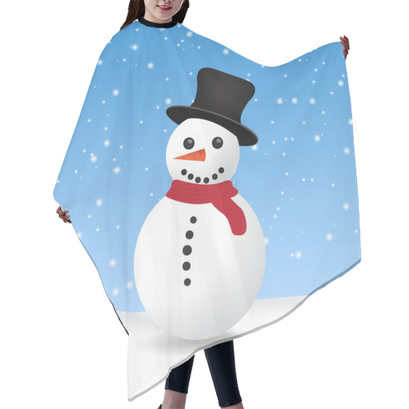 Personality  Vector Snowman Hair Cutting Cape