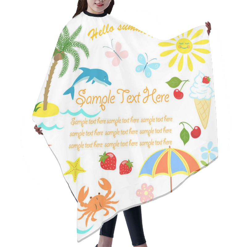 Personality  Card, Summer Vacation Hair Cutting Cape