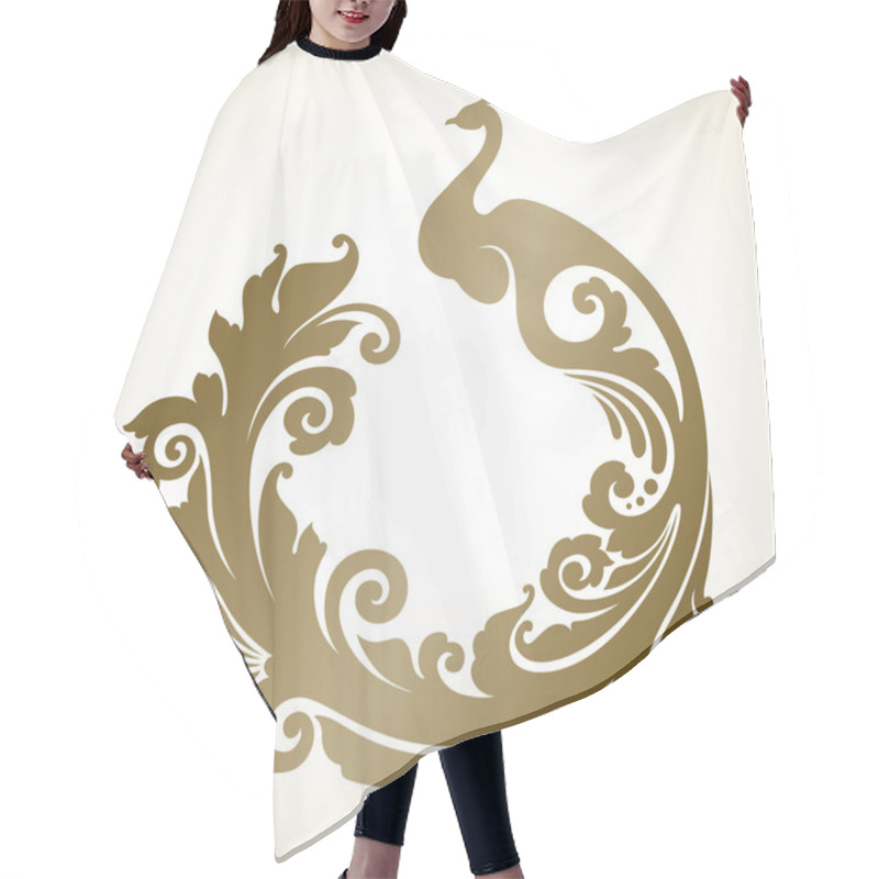 Personality  Ornamental Frame With Decorative Bird Hair Cutting Cape