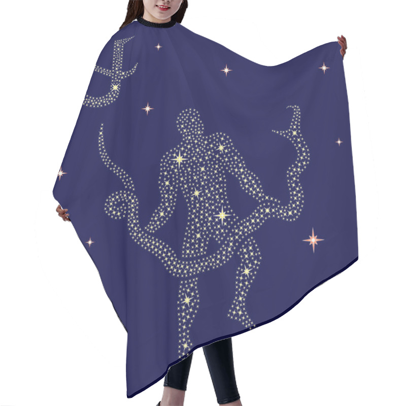 Personality  Alternative Zodiac Sign Ophiuchus On The Starry Sky Hair Cutting Cape