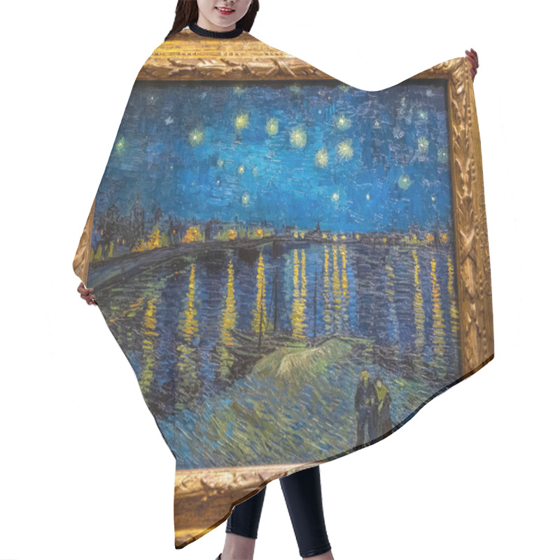 Personality  Starry Night Over The Rhone, Painting By Dutch Post-Impressionist Painter Vincent Van Gogh From 1888. Orsay Museum, Paris, France Hair Cutting Cape