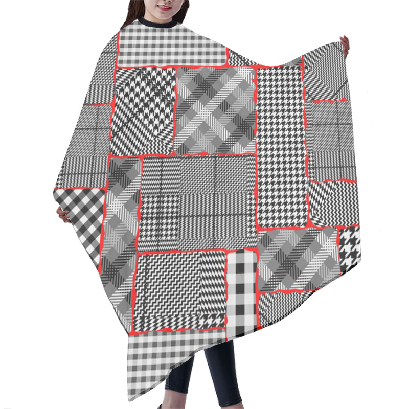 Personality  Glen Plaid Pattern. Hair Cutting Cape