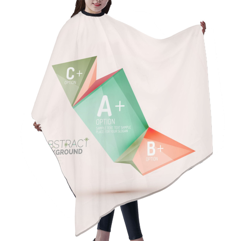 Personality  Geometric Shapes With Sample Text. Hair Cutting Cape