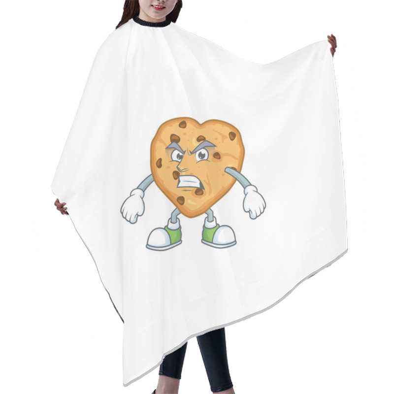 Personality  Charming Chocolate Chips Love Mascot Design Style Waving Hand Hair Cutting Cape