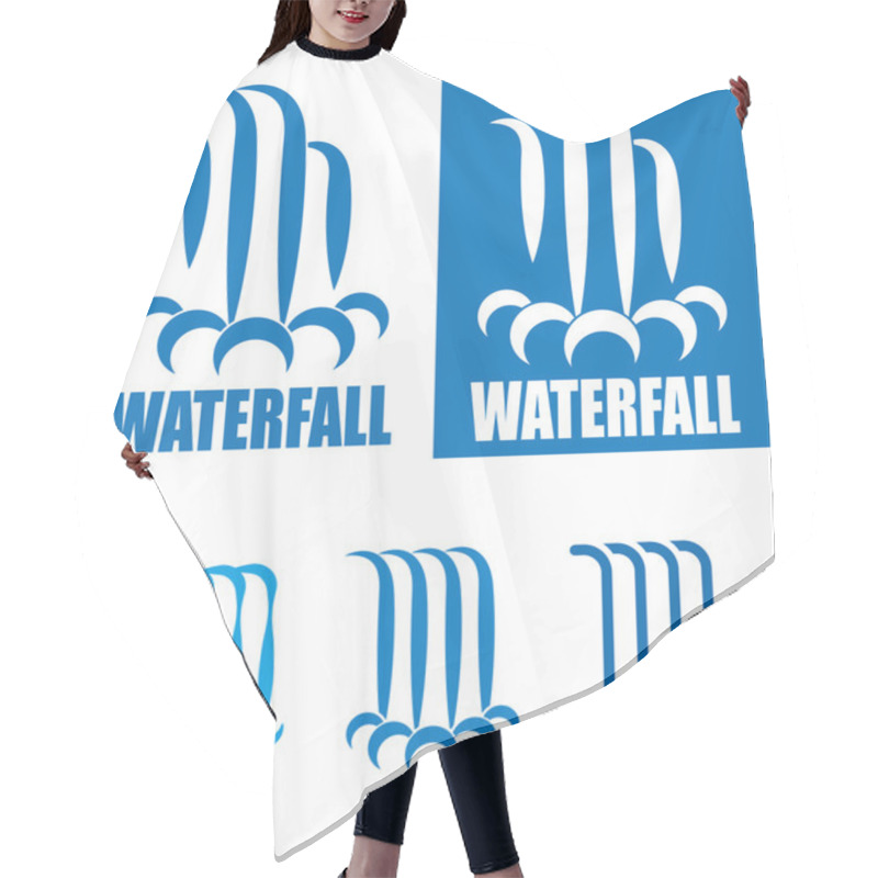 Personality  Waterfalls Logo Set Hair Cutting Cape