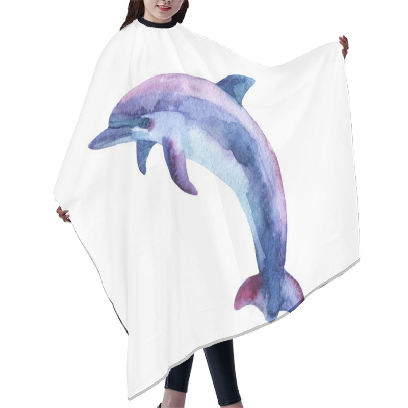 Personality  Jumping Blue Dolphin. Hair Cutting Cape