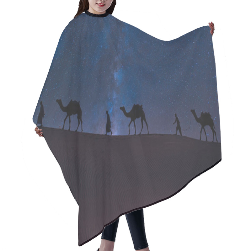 Personality  Christmas Jesus Birth Concept - Adoration Of The Magi, Three Wise Men, Three Kings, And The Three Biblical Magi With Camel Silhouettes Journeying In Sand Dunes Of Desert Follow Bethlehem Star At Night Hair Cutting Cape