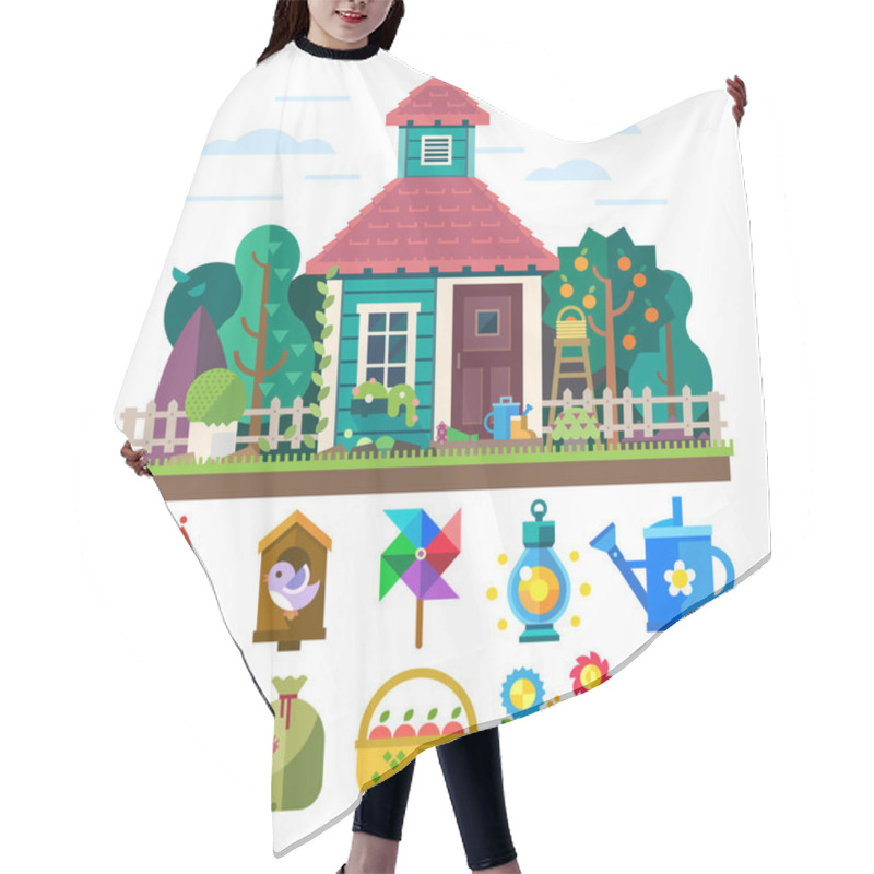 Personality  Garden And Orchard Hair Cutting Cape