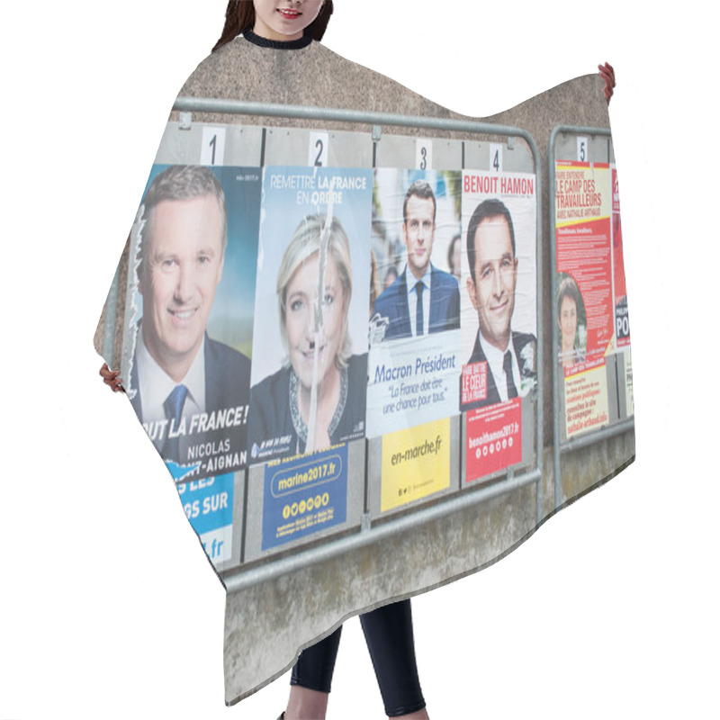 Personality  Official Campaign Posters Of Political Party Leaders Ones Of The Eleven Candidates Running In The 2017 French Presidential Election Hair Cutting Cape