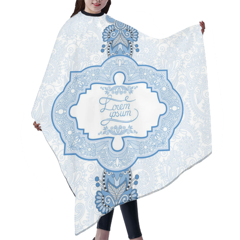 Personality  Unusual Floral Ornamental Template With Place For Your Text Hair Cutting Cape