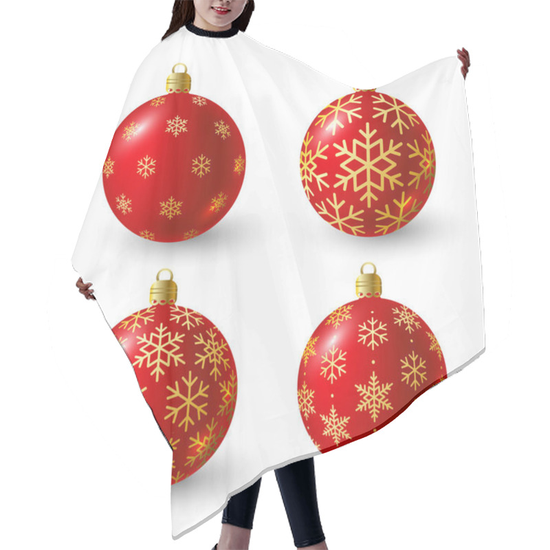 Personality  Set Of Christmas Balls Hair Cutting Cape