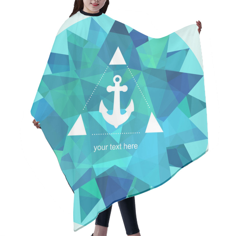 Personality  Sea Background With Anchor Hair Cutting Cape