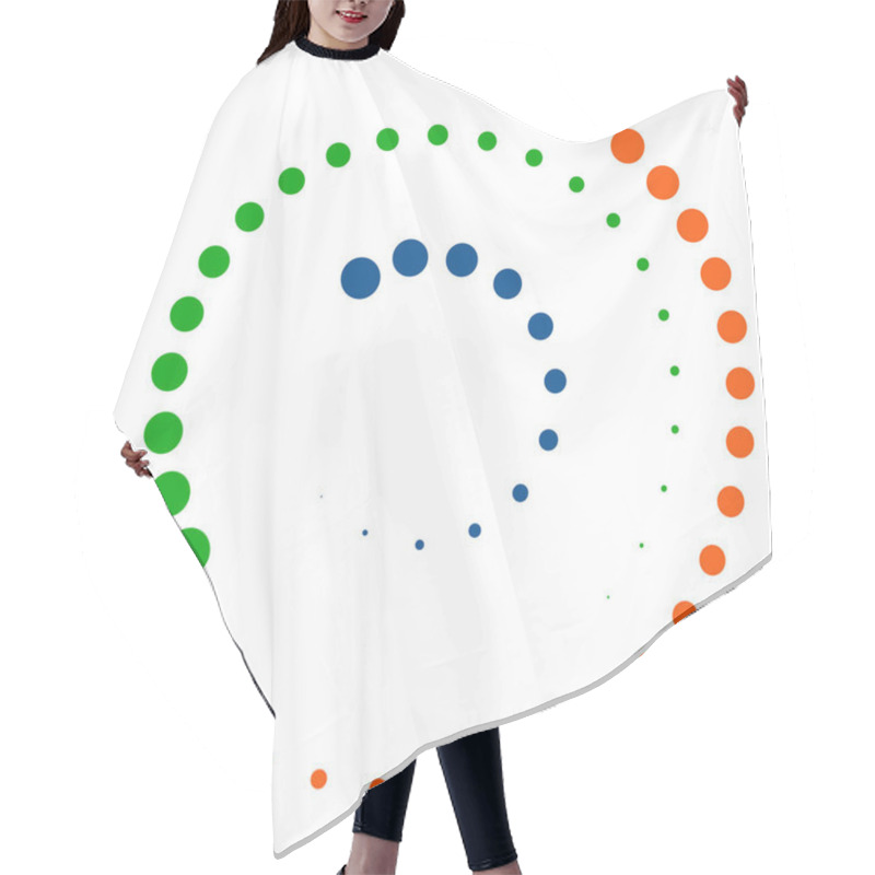 Personality  Spiral Element With Concentric Circles Hair Cutting Cape