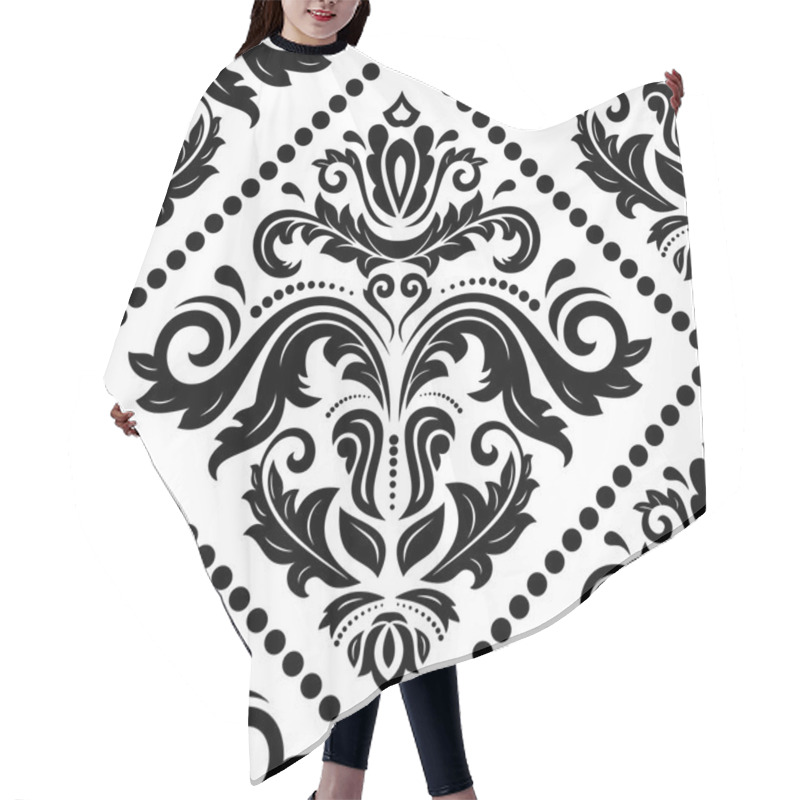 Personality  Damask Seamless  Pattern Hair Cutting Cape