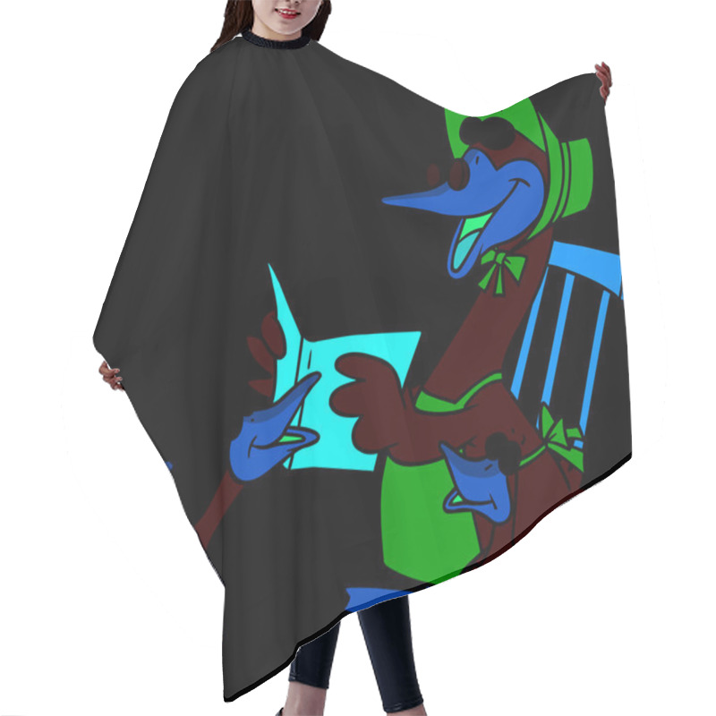 Personality  Cartoon Mother Goose Hair Cutting Cape