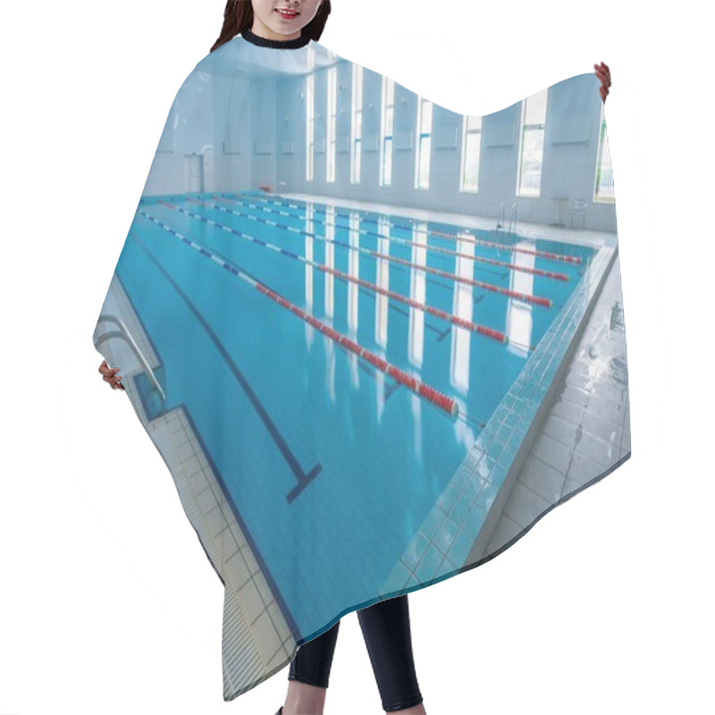 Personality  Swimming Pool With Race Tracks Or Lanes Hair Cutting Cape