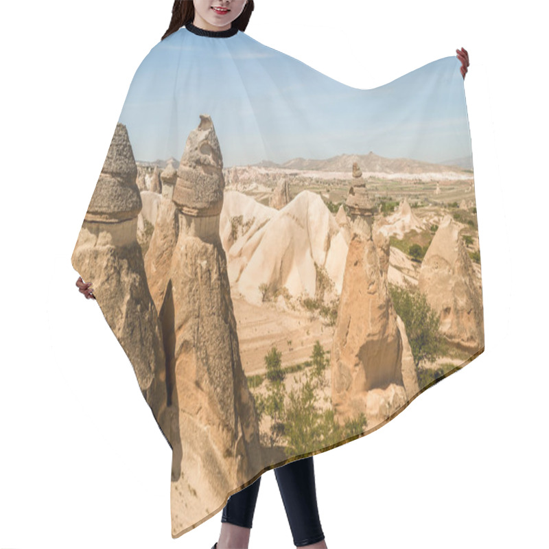 Personality  Elevated View Of Stone Formations In Valley And Mountains, Cappadocia, Turkey  Hair Cutting Cape