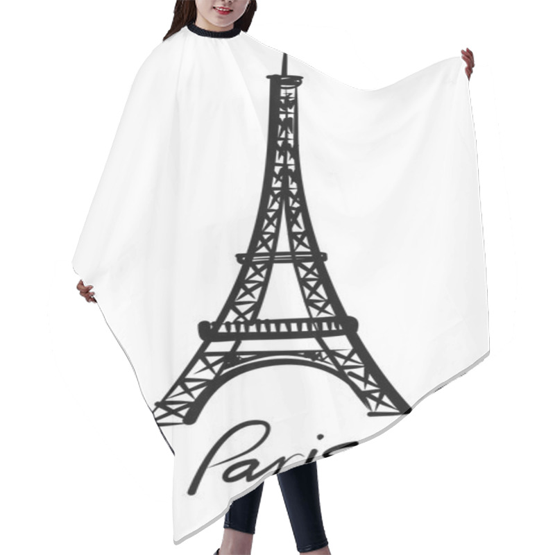 Personality  Vector Eiffel Tower Hair Cutting Cape