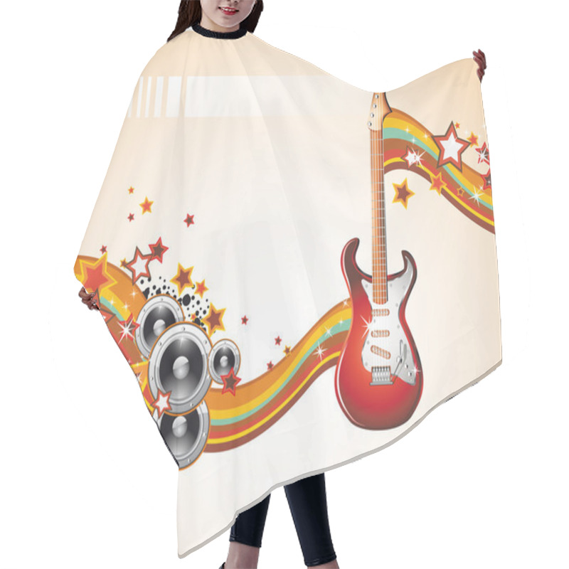 Personality  Music Event Background Hair Cutting Cape