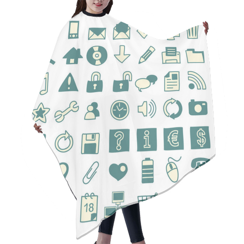 Personality  49 Hand-drawn Web Icons Hair Cutting Cape