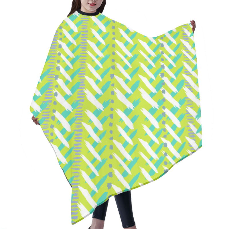 Personality  Chevron Hand Painted Vector Seamless Pattern Hair Cutting Cape