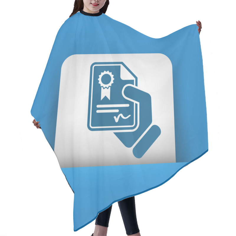 Personality  Certificate Document Icon Hair Cutting Cape