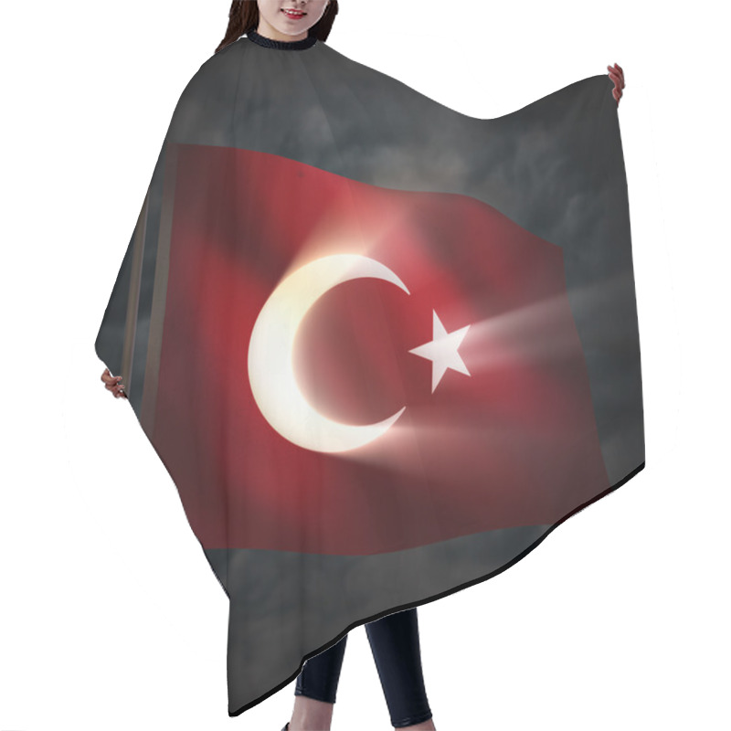 Personality  Turkish Flag Hair Cutting Cape