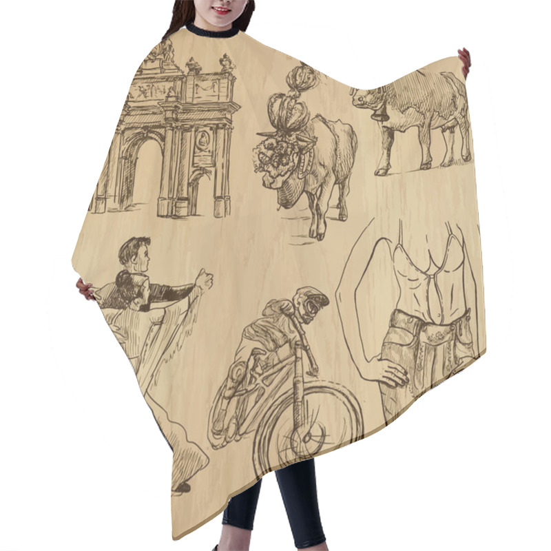 Personality  Austria Traveling - III Hair Cutting Cape