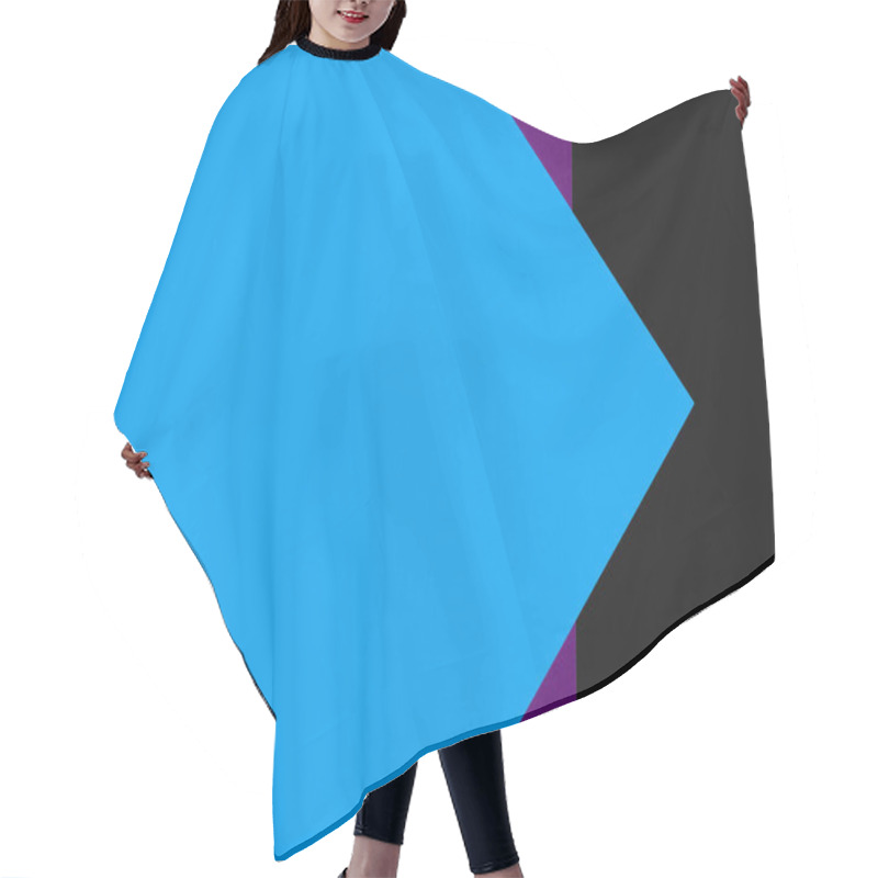 Personality  Blue, Purple And Black Polygonal Background With Copy Space Hair Cutting Cape