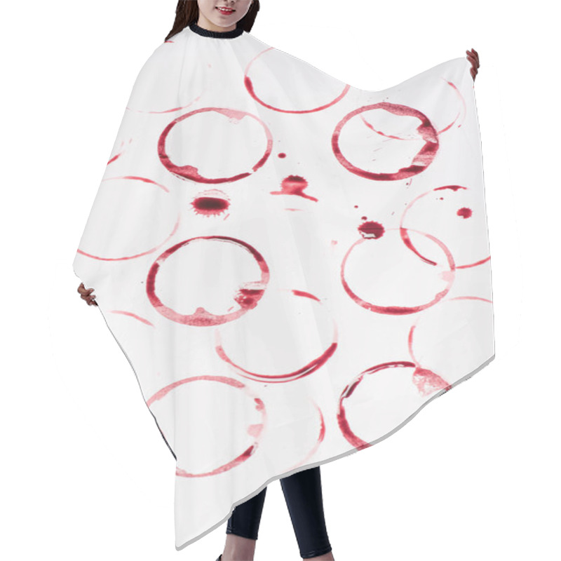 Personality  Red Wine Stains And Drops Hair Cutting Cape