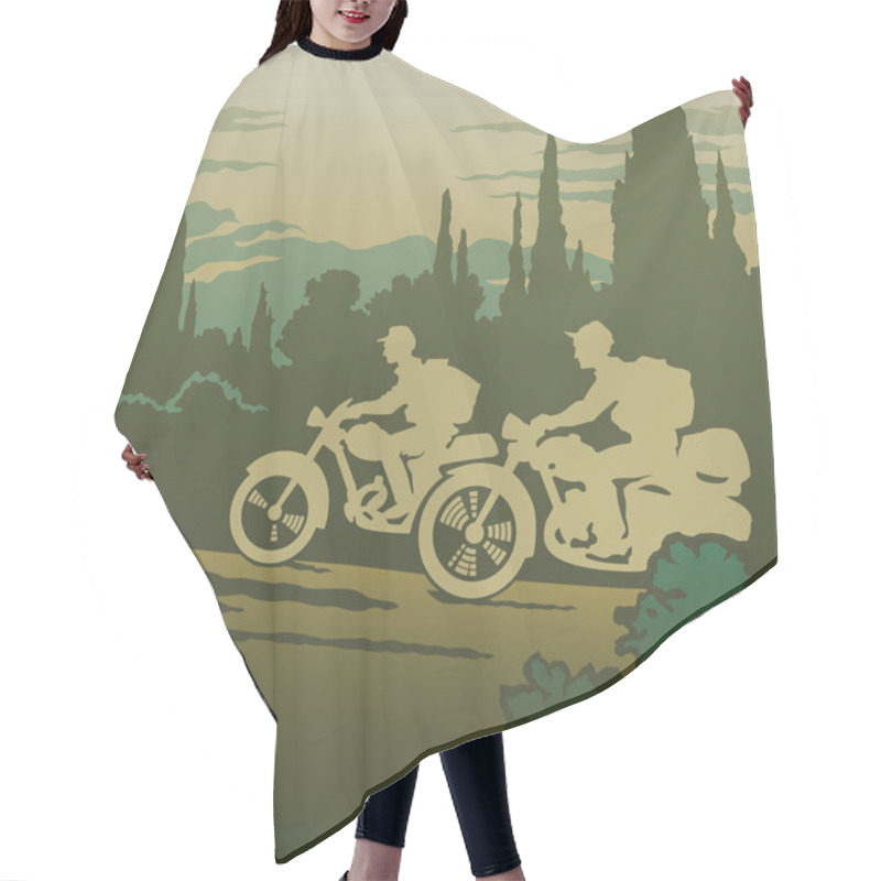 Personality  Motorcyclists Travelling Hair Cutting Cape