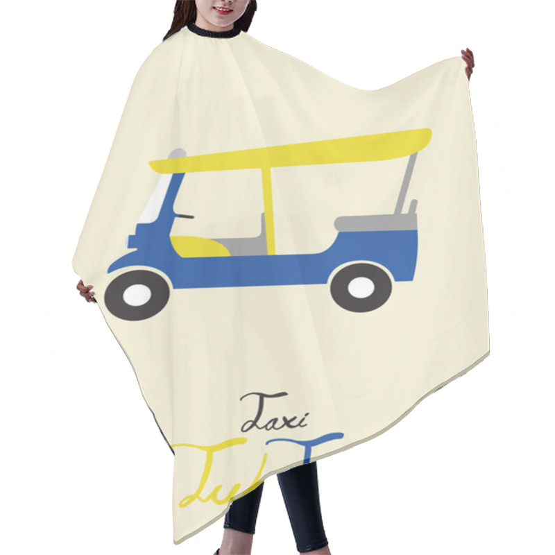 Personality  Taxi Tuk Tuk Hair Cutting Cape