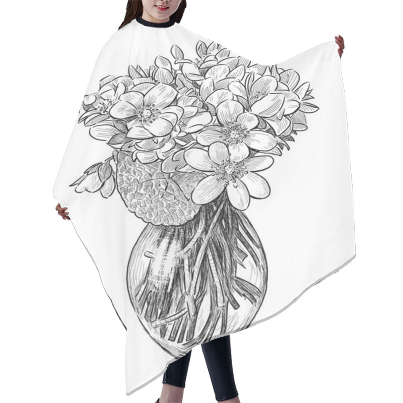 Personality  Bouquet Of The Wild Violets Hair Cutting Cape