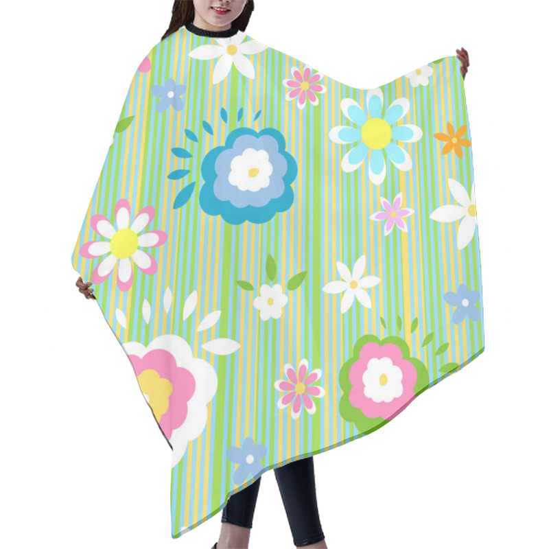 Personality  Flower Pattern Hair Cutting Cape