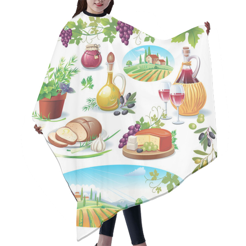 Personality  Set Of Food Hair Cutting Cape