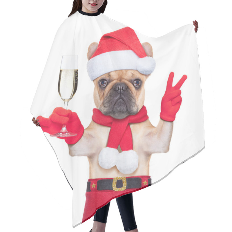 Personality  Santa Dog  Hair Cutting Cape