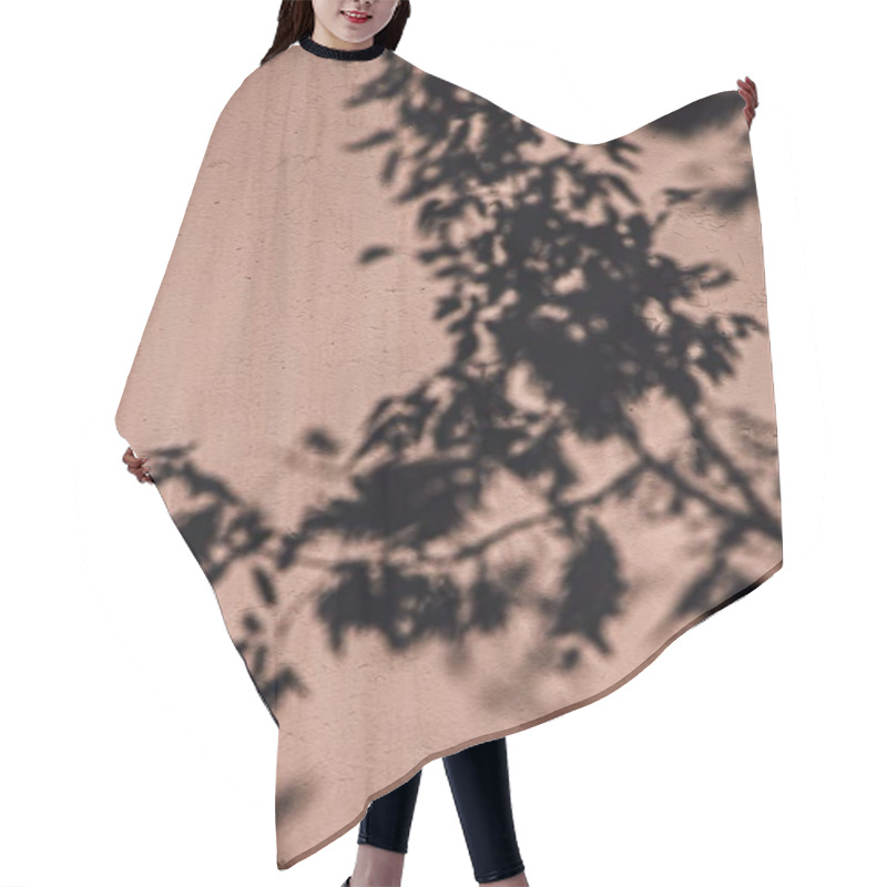 Personality  Silhouette Of Leaves Against A Textured Wall, Creating A Serene Ambiance. Hair Cutting Cape