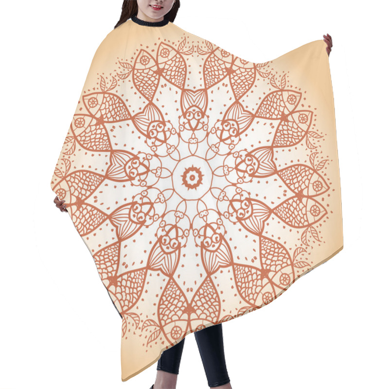 Personality  Oriental Mandala Motif Hair Cutting Cape